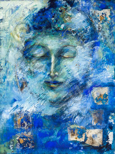 MAURAH BUDDHA BLAU-SILBER